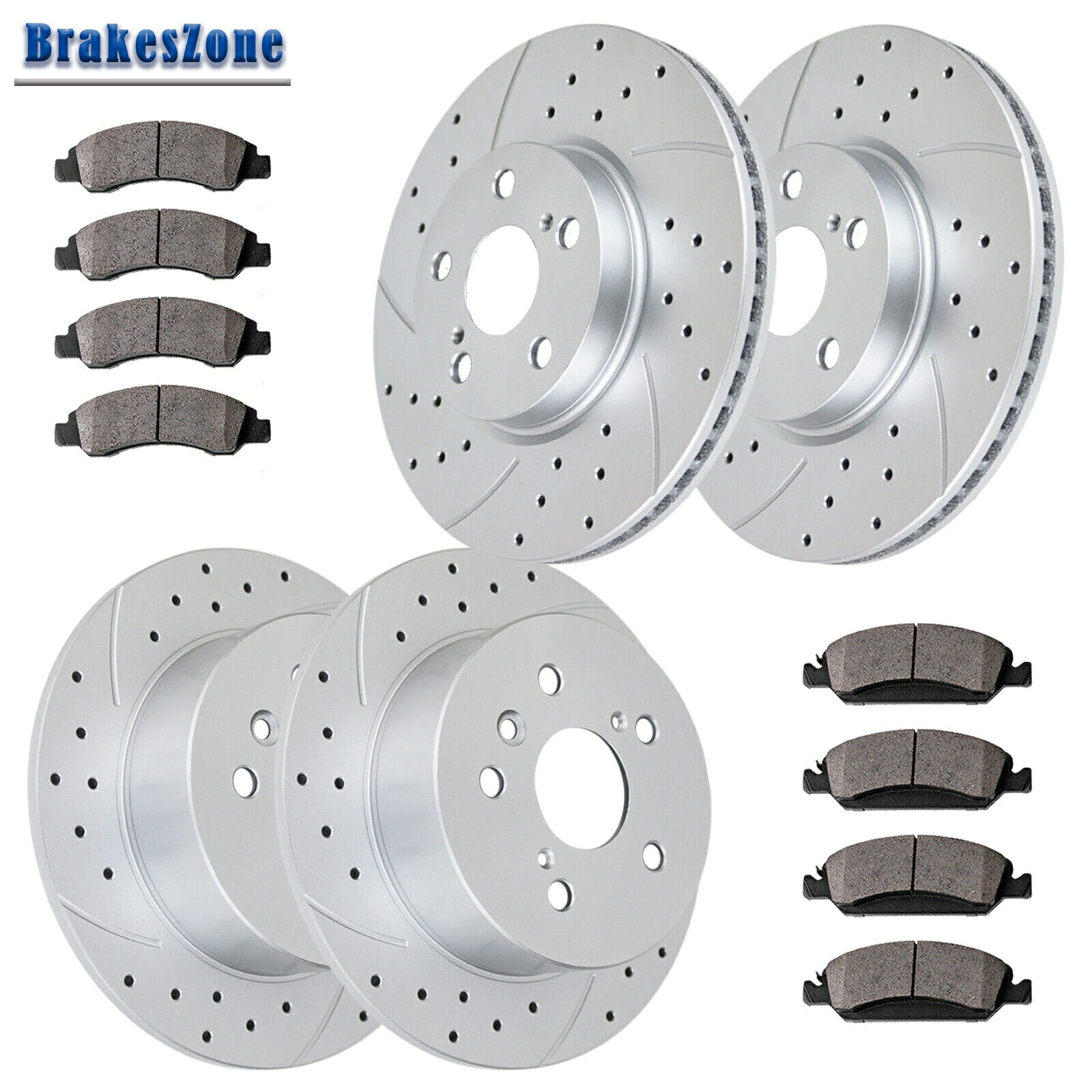 brake disc rotor トヨタカムリー2012 2013 2014-2017フロントリアブレーキローターパッドブレーキ Fit for Toyota Camry 2012 2013 2014-2017 Front Rear Brake Rotors Pads Brakes