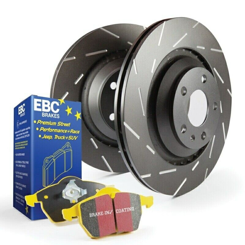 brake disc rotor 99-00レクサスSC300用のEBC YellowStuffブレーキパッドとスロットローター[フロント] EBC YellowStuff Brake Pads & Slotted Rotors for 99-00 Lexus SC300 [Front]