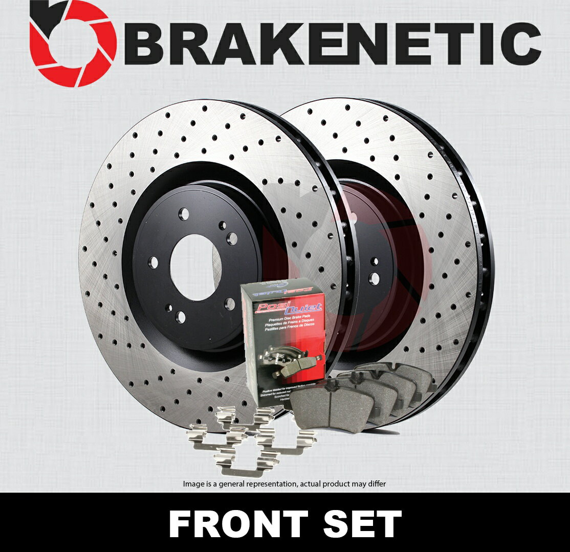 brake disc rotor フロントブローケネティックプレミアムドリルブレーキローター +セラミックパッド55.66080.21 FRONT BRAKENETIC PREMIUM Drilled Brake Rotors + Ceramic Pads 55.66080.21