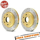 brake disc rotor DBAフロント4000シリーズドリル/スロット付きブレーキローターペア04-17スバルWRX STI DBA Front 4000 Series Drilled/Slotted Brake Rotors Pair for 04-17 Subaru WRX STI