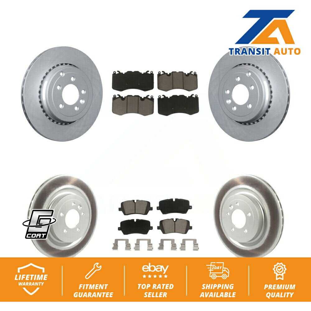 brake disc rotor ランドローバーレンジスポーツ用のフロントリアコーティングディスクブレーキローターとセラミックパッドキット Front Rear Coated Disc Brake Rotors & Ceramic Pad Kit For Land Rover Range Sport