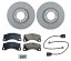 brake disc rotor ݥ륷ѥʥ᡼եȺ֥졼ǥѥåɥ󥵡å For Porsche Panamera Front Left &Right Steel Brake Disc Rotors Pads Sensors KIT