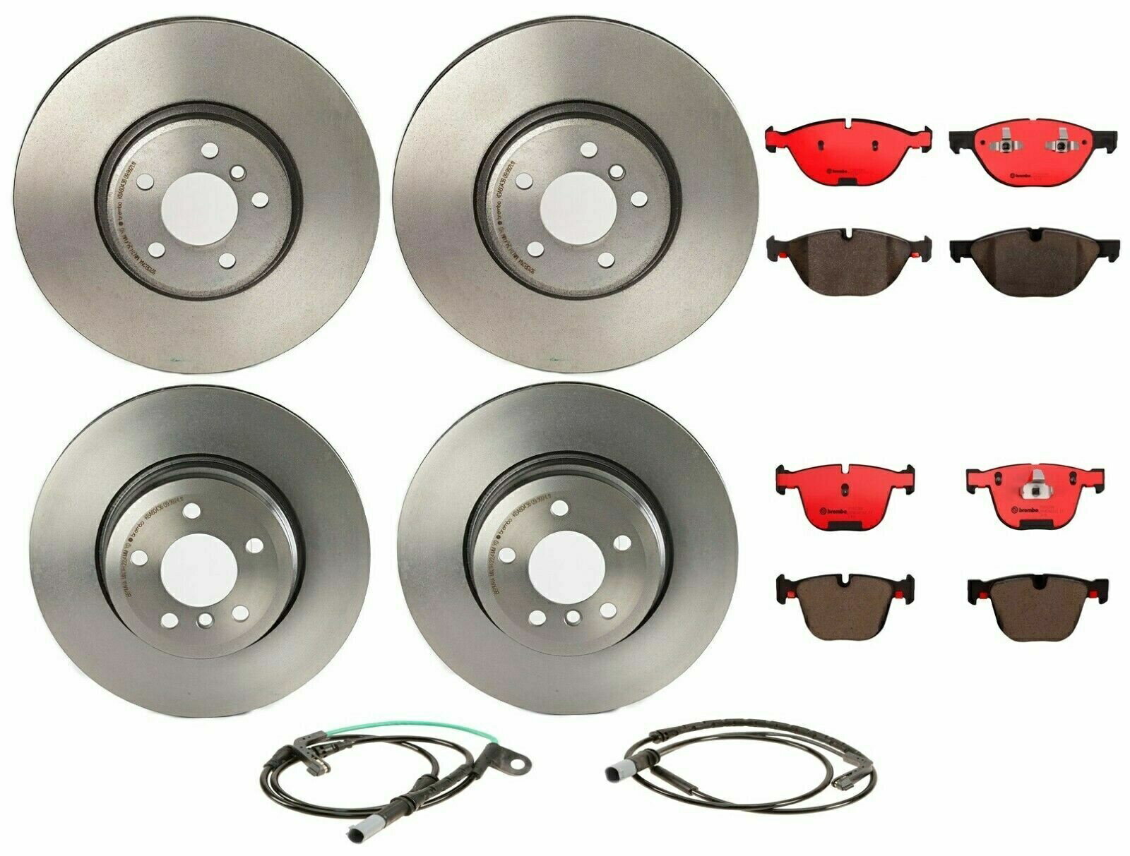 brake disc rotor フロントリアフルブレンボブレーキキットディスクローターBMW E71 X6用セラミックパッドセンサー Front Rear Full Brembo Brake Kit Disc Rotors Ceramic Pads Sensors For BMW E71 X6