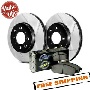 brake disc rotor STOPTECHパフォーマンストラックスロット付き1ピースフロントブレーキキット13-14スバルWRX StopTech Performance Truck Slotted 1-Piece Front Brake Kit for 13-14 Subaru WRX