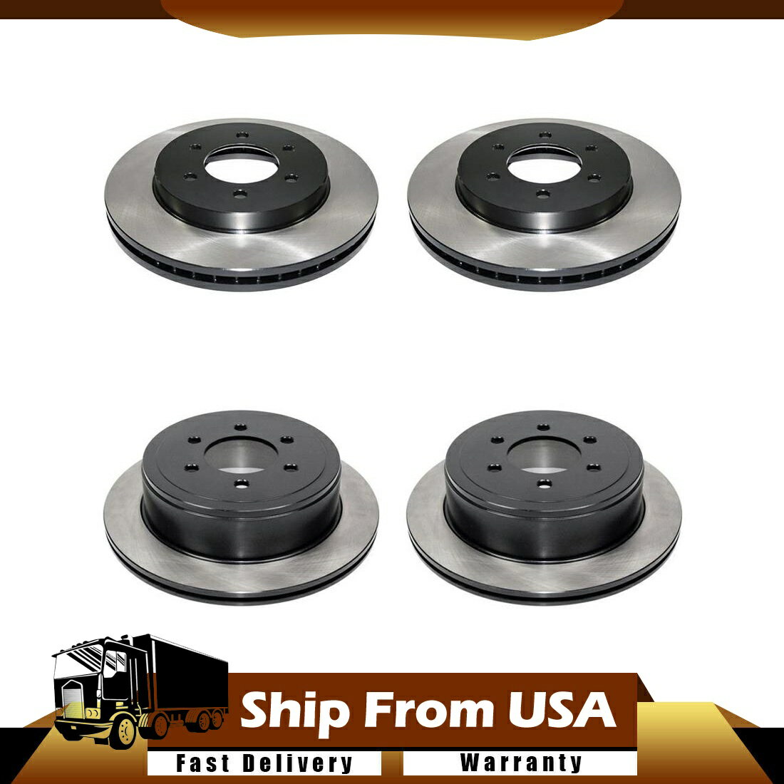 brake disc rotor フロントリア4xデュラゴディスクブレーキローターフィット2004 Ford Lobo_wt Front Rear 4X DuraGo Disc Brake Rotor fits 2004 Ford Lobo_WT