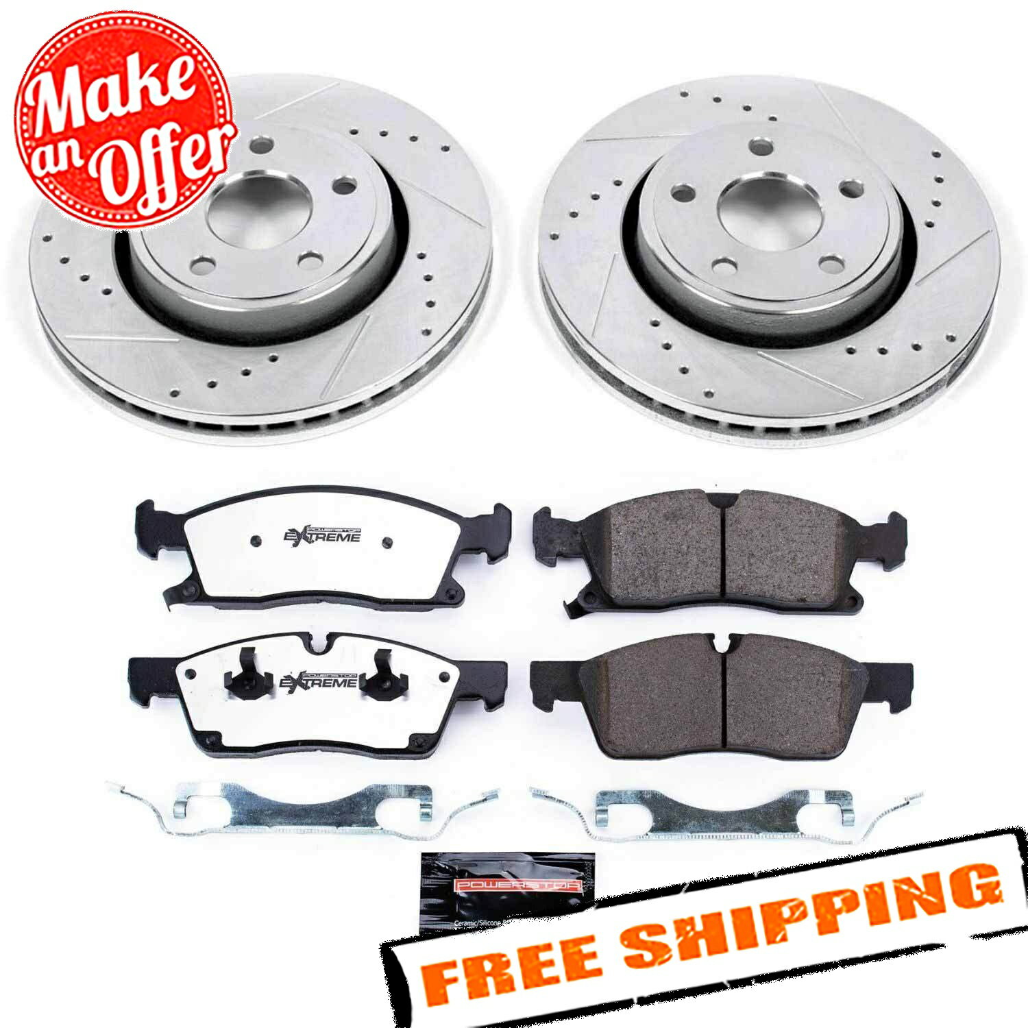 brake disc rotor ѥȥåK5951-36 1-11-16ץɥѤζüZ36֥졼åȤ򥯥å Power Stop K5951-36 1-Click Extreme Z36 Brake Kit for 11-16 Jeep Grand Cherokee