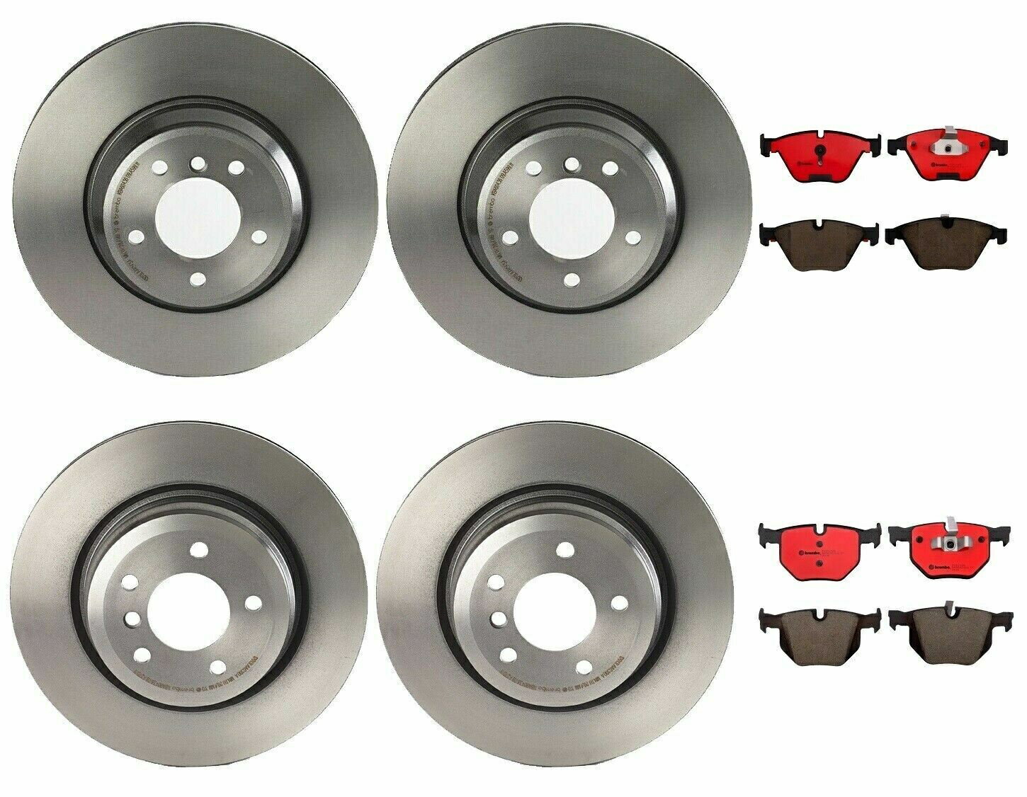 brake disc rotor BREMBOフロントおよびリアブレーキキットディスクローターBMW E90 E91 E92 E93用セラミックパッド Brembo Front and Rear Brake Kit Disc Rotors Ceramic Pads For BMW E90 E91 E92 E93