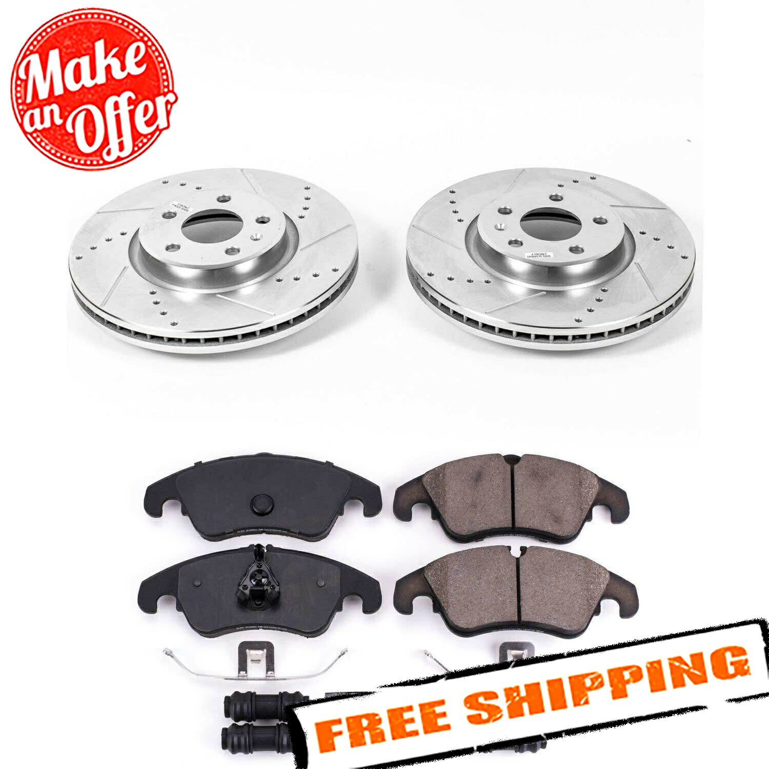 brake disc rotor パワーストップK6133 1-11-12のアウディQ5のためのZ23エボリューションスポーツブレーキキットをクリック Power Stop K6133 1-Click Z23 Evolution Sport Brake Kit for 11-12 Audi Q5