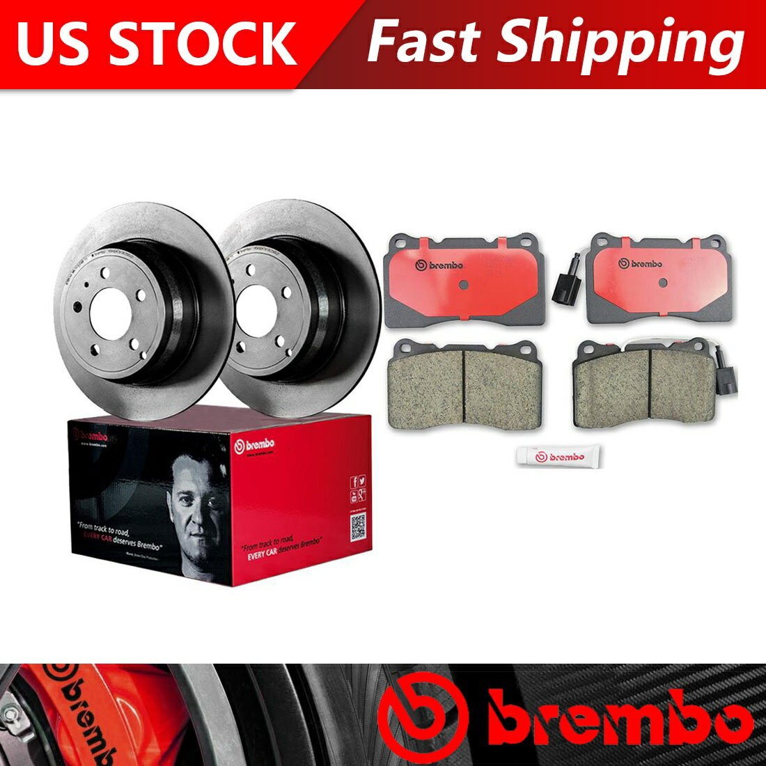 brake disc rotor 2005-2014 Subaru ImprezaフロントブレーキローターとセラミックブレーキパッドBrembo OE Fits 2005-2014 Subaru Impreza Front Brake Rotors & Ceramic Brake Pads Brembo OE
