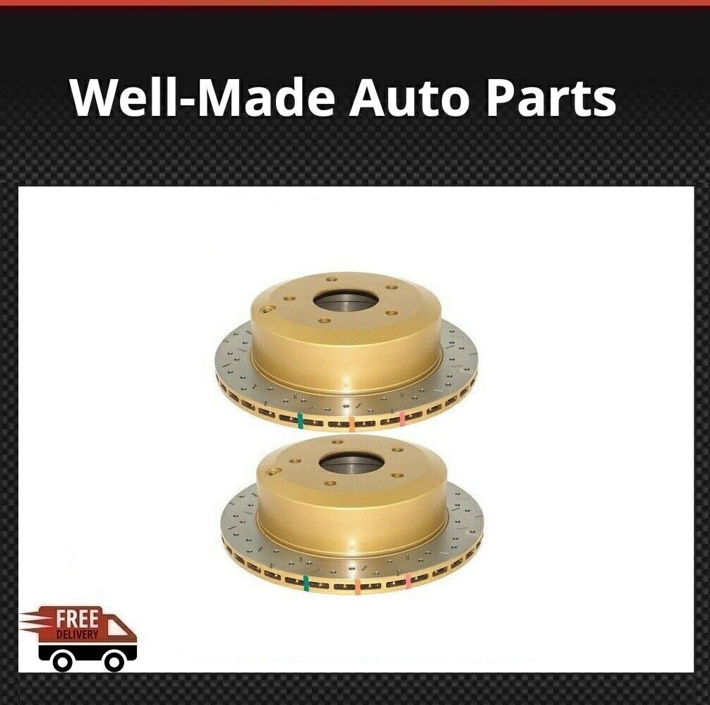 brake disc rotor 2005年のポンティアックGTO用のDBAリアスロット＆ドリル4000シリーズローター（ペア） DBA Rear Slotted & Drilled 4000 Series Rotor (Pair) For 2005 Pontiac GTO