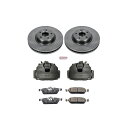 brake disc rotor KCOE7208 PowerStop 2ホイールセットブレーキディスクとキャリパーキットのフロント新しいフォーカス KCOE7...