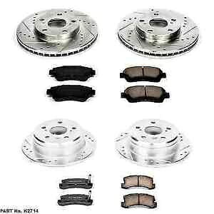 brake disc rotor パワーストップK2714フロント/リアZ23エボリューション1トヨタカムリ用のクリックブレーキキット Power Stop K2714 Front/Rear Z23 Evolution 1-Click Brake Kit for Toyota Camry