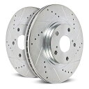 brake disc rotor シボレーP10 1975-1980フロントドリル＆スロット付きパワーストップブレーキローター - ペア Power Stop Brake Rotors For Chevy P10 1975-1980 Front Drilled & Slotted - Pair