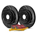 brake disc rotor リンカーンMKZ 13-20 EBCステージ5スーパーストリートのくぼみ＆スロット付きフロントブレーキキット用 For Lincoln MKZ 13-20 EBC Stage 5 Super Street Dimpled & Slotted Front Brake Kit