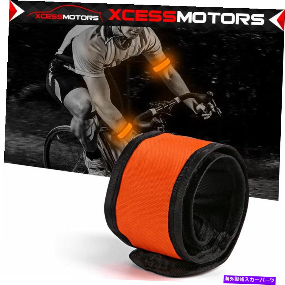 海外製 エアロパーツ 35cmオレンジ色LEDスラップアームバンドライトランニング用のグローバンド 35cm Orange Color LED Slap Armband Lights Glow Band for Running