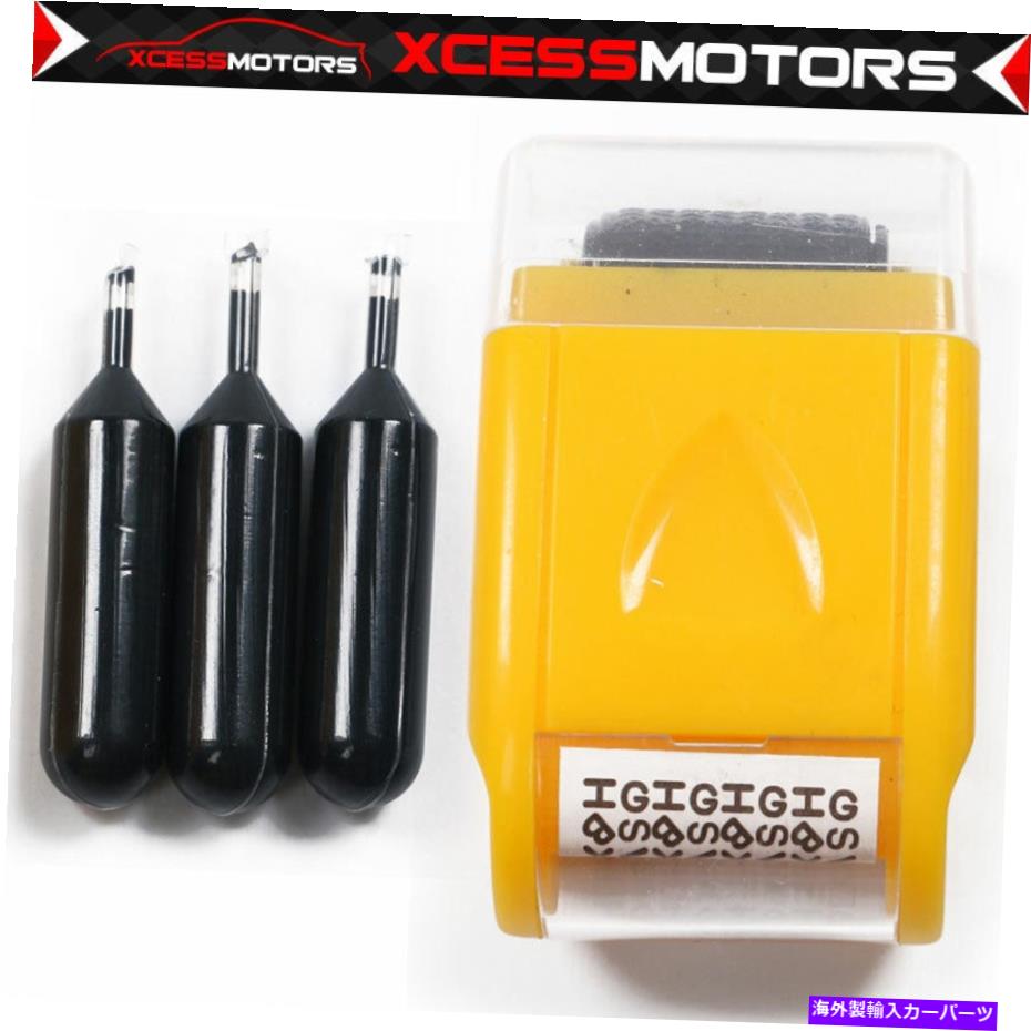  ѡ 1.34inݸɤμ̥磻ɥ顼դ磻ɥ顼 1.34In Identify Theft Protection Guard Wide Roller Stamp w/ 3 Ink Refill Yellow