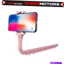 海外製 エアロパーツ Caterpillar Phone Holder Standフレキシブルレイジーブラケットワームマウントユニバーサル ピンク Caterpillar Phone Holder Stand Flexible Lazy Bracket Worm Mount Universal, Pink