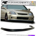 海外製 エアロパーツ 99-00ホンダシビックEK EK EK EK EK EK9 MDAスタイルフロントバンパーフラットスプリッターネタバレリップ For 99-00 Honda Civic EK EK9 MDA Style Front Bumper Flat Splitter Spoiler Lip