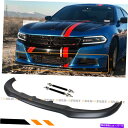 海外製 エアロパーツ 2015-22 Dodge Charger R/T SXT GTスタイルフロントバンパーリップ ブラックスプリッターロッド FOR 2015-22 DODGE CHARGER R/T SXT GT STYLE FRONT BUMPER LIP BLACK SPLITTER ROD