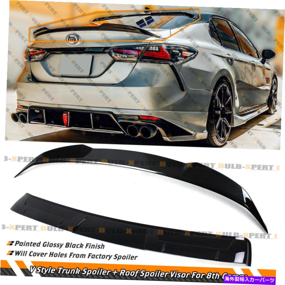 Us Custom Parts Shop USDM㤨ֳ ѡ 18-23ȥ西vΤȥ󥯳 +ꥢɥ롼եͥХ FOR 18-23 TOYOTA CAMRY V STYLE GLOSSY BLACK TRUNK LID + REAR WINDOW ROOF SPOILERפβǤʤ322,190ߤˤʤޤ