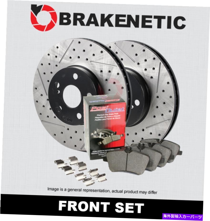 brake disc rotor [フロント] Brakenetic Premium Drill Slot Brake Rotors+Posi Pads（W/Brembo）BPK57026 [FRONT] BRAKENETIC PREMIUM Drill Slot Brake Rotors+POSI Pads (w/BREMBO) BPK57026