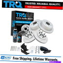brake disc rotor TRQブレーキパフォーマンスローター&メタリックパッドフロント&リアW/Ford F150用の液体 TRQ Brake Per...