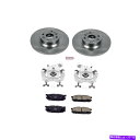 brake disc rotor KCOE5267 PowerStop 2ホイールセットブレーキディスクとキャリパーキットのリア新しいMiata KCOE526...