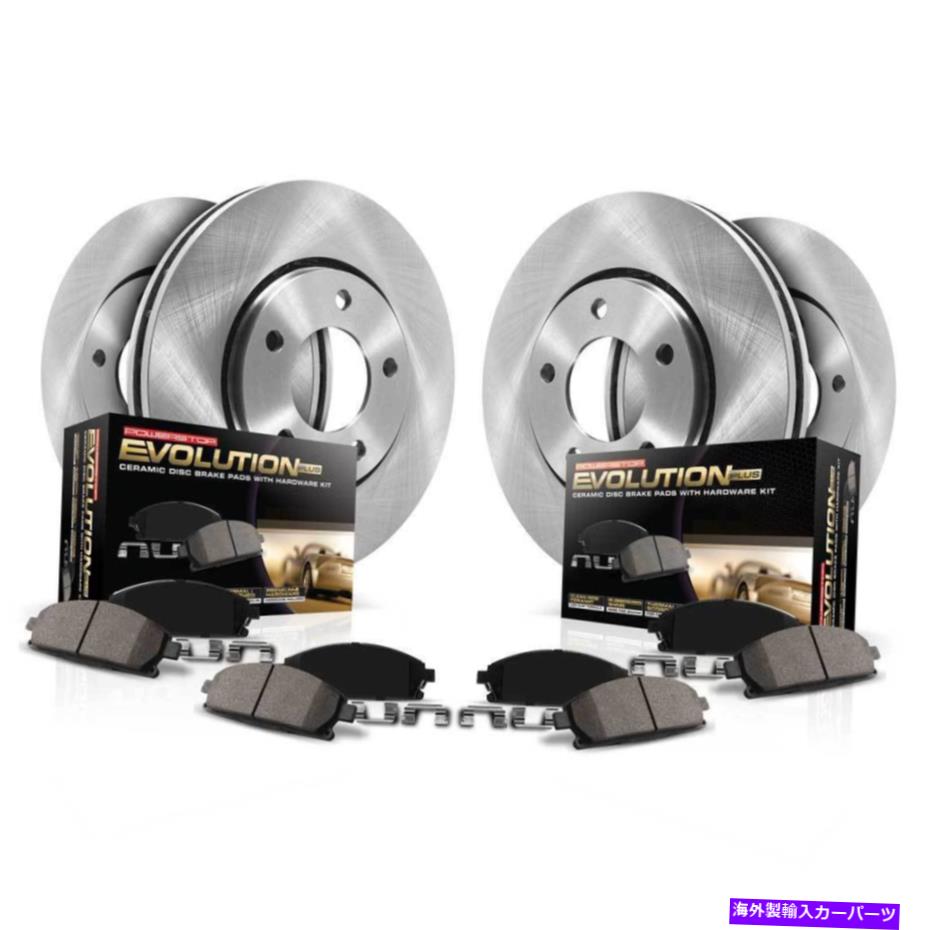 brake disc rotor KOE6167 PowerStop 4-Wheelセットブレーキディスクとパッドキットのフロントとリアのヒュンダイ KOE6167 Powerstop 4-Wheel Set Brake Disc and Pad Kits Front & Rear for Hyundai