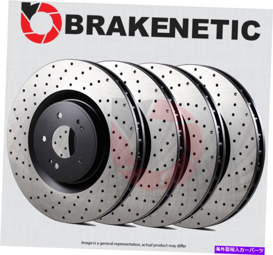 brake disc rotor [フロント +リア] Brakenetic Premium Cross Drilled Brake Disc Rotors BPRS71860 [..