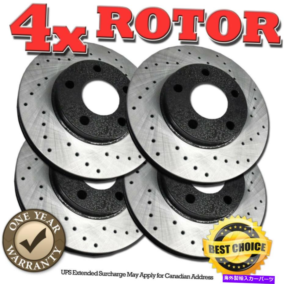 brake disc rotor RH0847フロント+リアブラックドリルドブレーキローター2005 2006 2007キャデラックCTS FE1 RH0847 FRONT+REAR BLACK Drilled Brake Rotors FOR 2005 2006 2007 CADILLAC CTS FE1