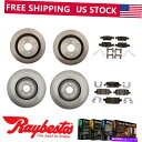 brake disc rotor 2014年Q60フロントリアブレーキローターとセラミックブレーキパッド - レイベスト For 2014 Q60 Front Rear Brake Rotors & Ceramic Brake Pads - Raybestos