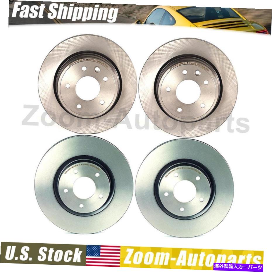 brake disc rotor ブレンボフロントリアブレーキローターセット4フィット2000-2003ジャガーヴァンデンプラス Brembo Front Rear Brake Rotors Set of 4 Fits 2000-2003 Jaguar Vanden Plas