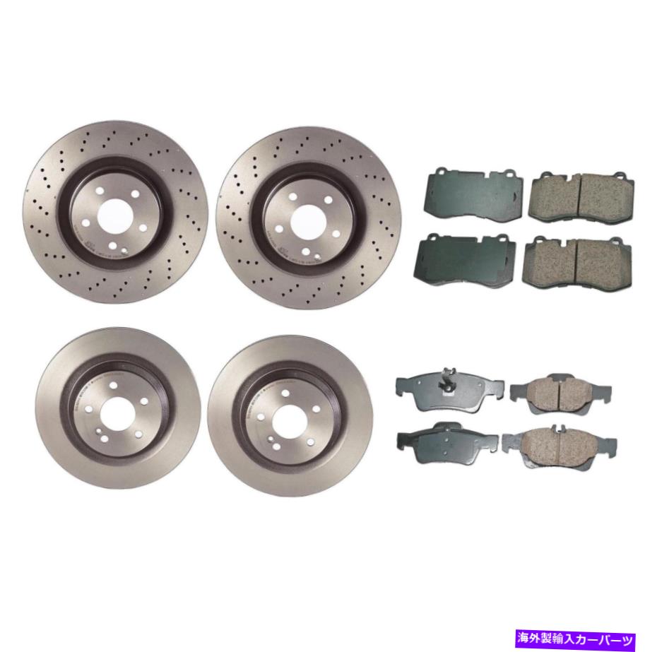 brake disc rotor Akebono FrontLear Brake Kit -MB C216 CL W221 S -Classѥ桼ѥåɥåȥ Akebono Front &Rear Brake Kit - Euro Pad Set Rotors For MB C216 CL W221 S-Class