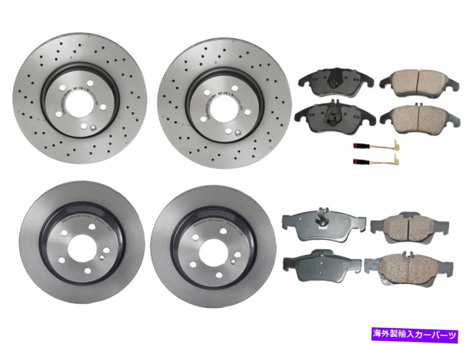 brake disc rotor Akebono FrontRear Brake Kit Euro Pads Disc Rotors for MB W212 S212 E350 E400 Akebono Front &Rear Brake Kit Euro Pads Disc Rotors For MB W212 S212 E350 E400