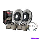 brake disc rotor STOPTECH 978.33009Rスポーツディスクブレーキキットw/クロスドリルおよびスロットローターwith StopT...