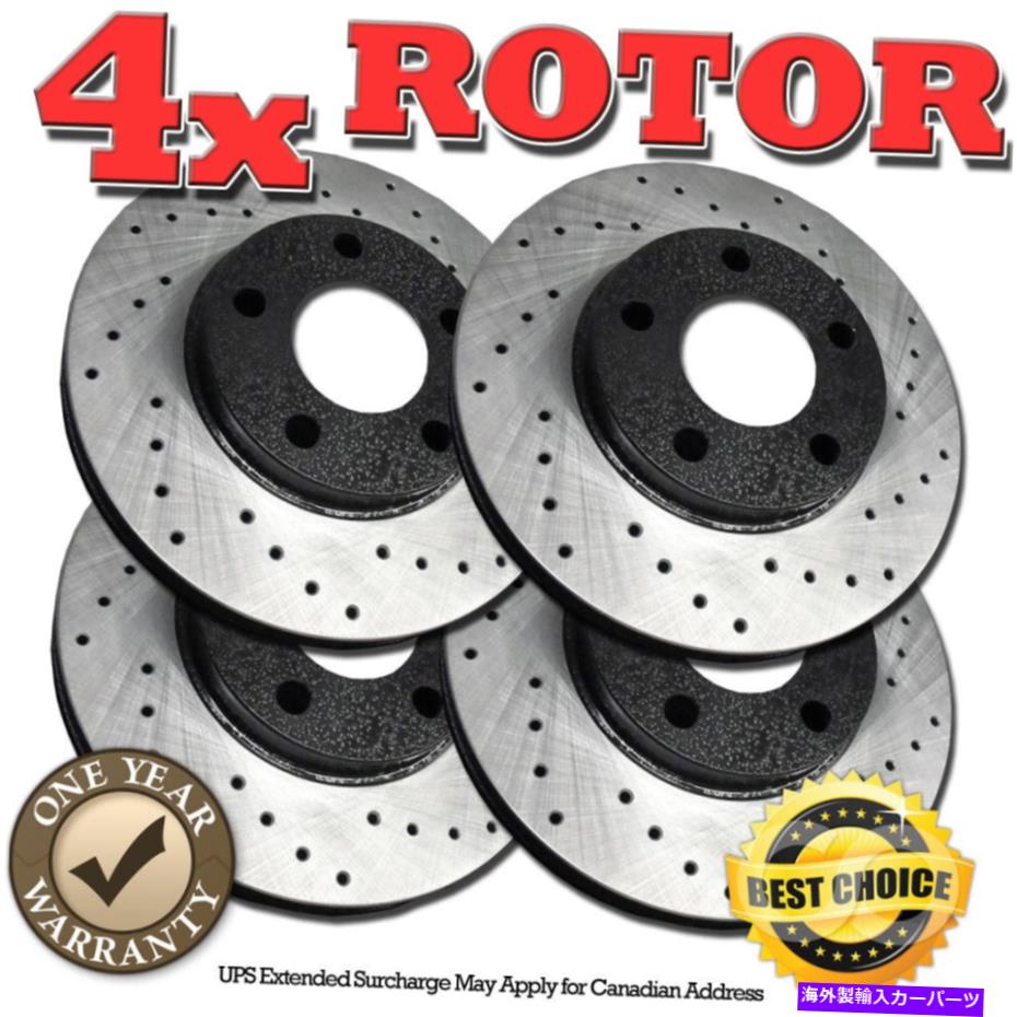 brake disc rotor RH0939フロント+リアブラックドリルドブレーキローター2009 2010 Jeep Liberty 11.90 