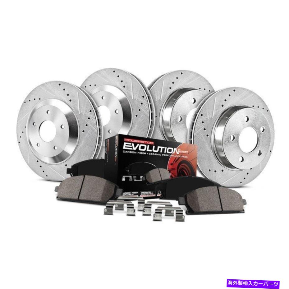 brake disc rotor パワーストップ1クリックZ23エボリューションスポーツドリル＆スロットフロント＆リアブレーキキット Power Stop 1-Click Z23 Evolution Sport Drilled & Slotted Front & Rear Brake Kit