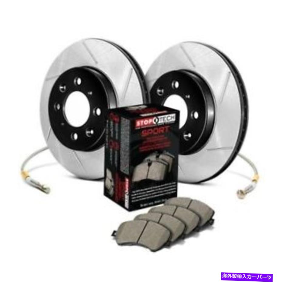 brake disc rotor フォルクスワーゲンジェッタ99-05ストップテックスポーツスロットスロット1ピースフロントブレーキキット For Volkswagen Jetta 99-05 StopTech Sport Slotted 1-Piece Front Brake Kit