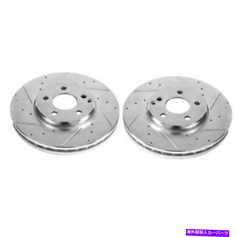 brake disc rotor 04-05のパワーストップメルセデスベンツE320フロントエボリューションドリル＆スロットローター Power Stop for 04-05 Mercedes-Benz E320 Front Evolution Drilled & Slotted Rotors