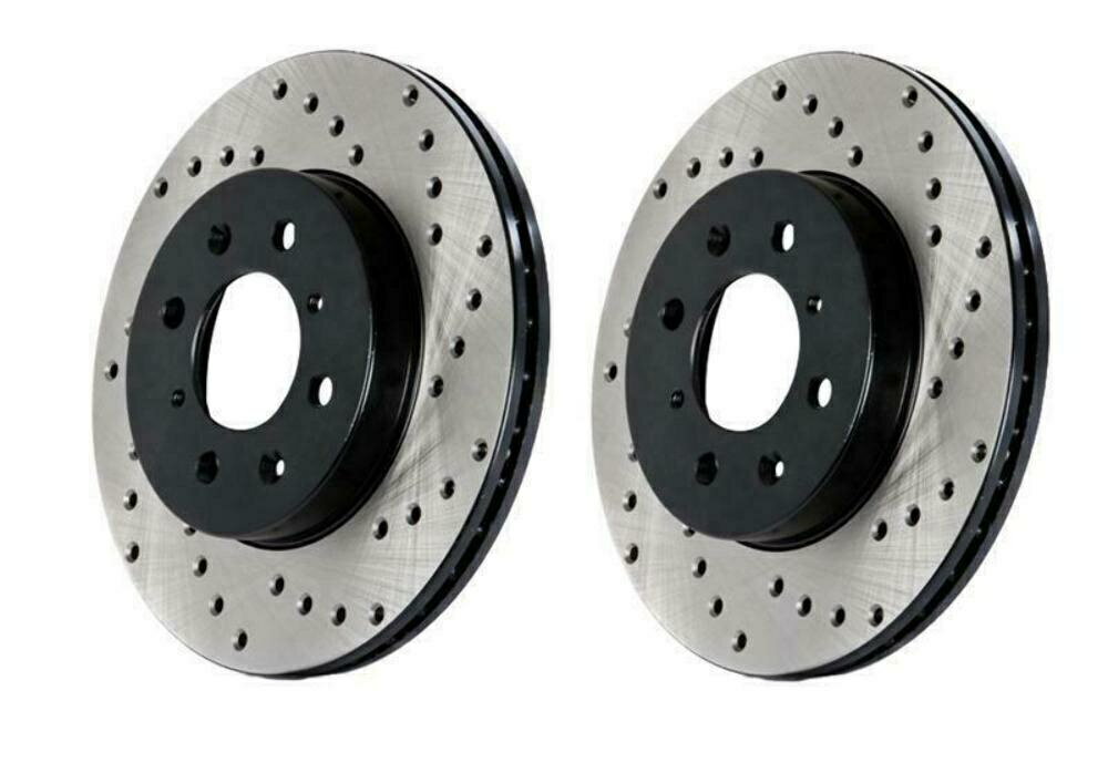 brake disc rotor 15-19アウディS3プレミアム用のSTOPTECHドリルドスポーツフロントブレーキローター StopTech Drilled Sport Front Brake Rotors for 15-19 Audi S3 Premium
