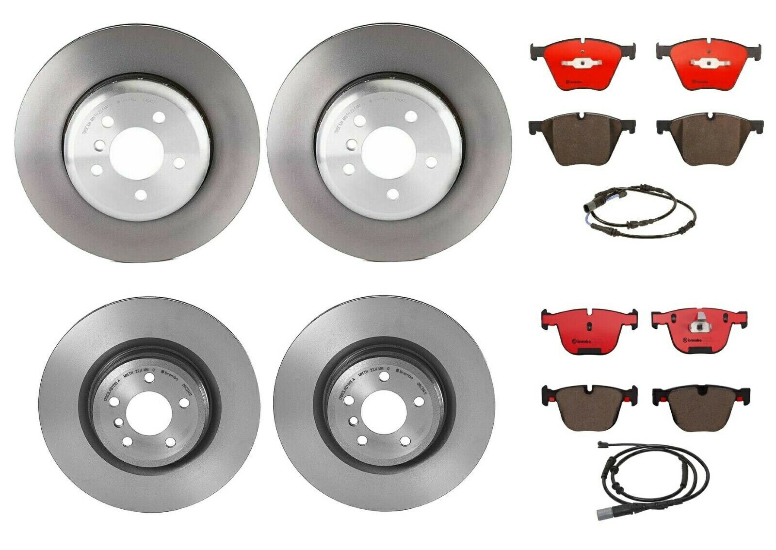 brake disc rotor ブレンボフロントリアブレーキキットコートディスクローターBMW F01 F02用セラミックパッドセンサー Brembo Fro...