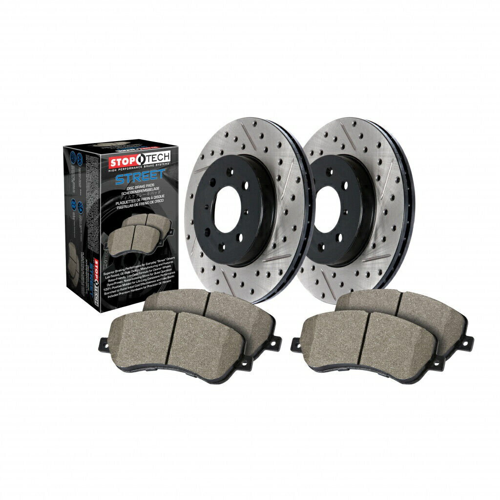 brake disc rotor シボレーシルバラード1500 14-19車軸パックリアローター +フロント/リアパッドのための停止テック StopTech For Chevy Silverado 1500 14-19 Axle Pack Rear Rotors + Front/Rear Pads