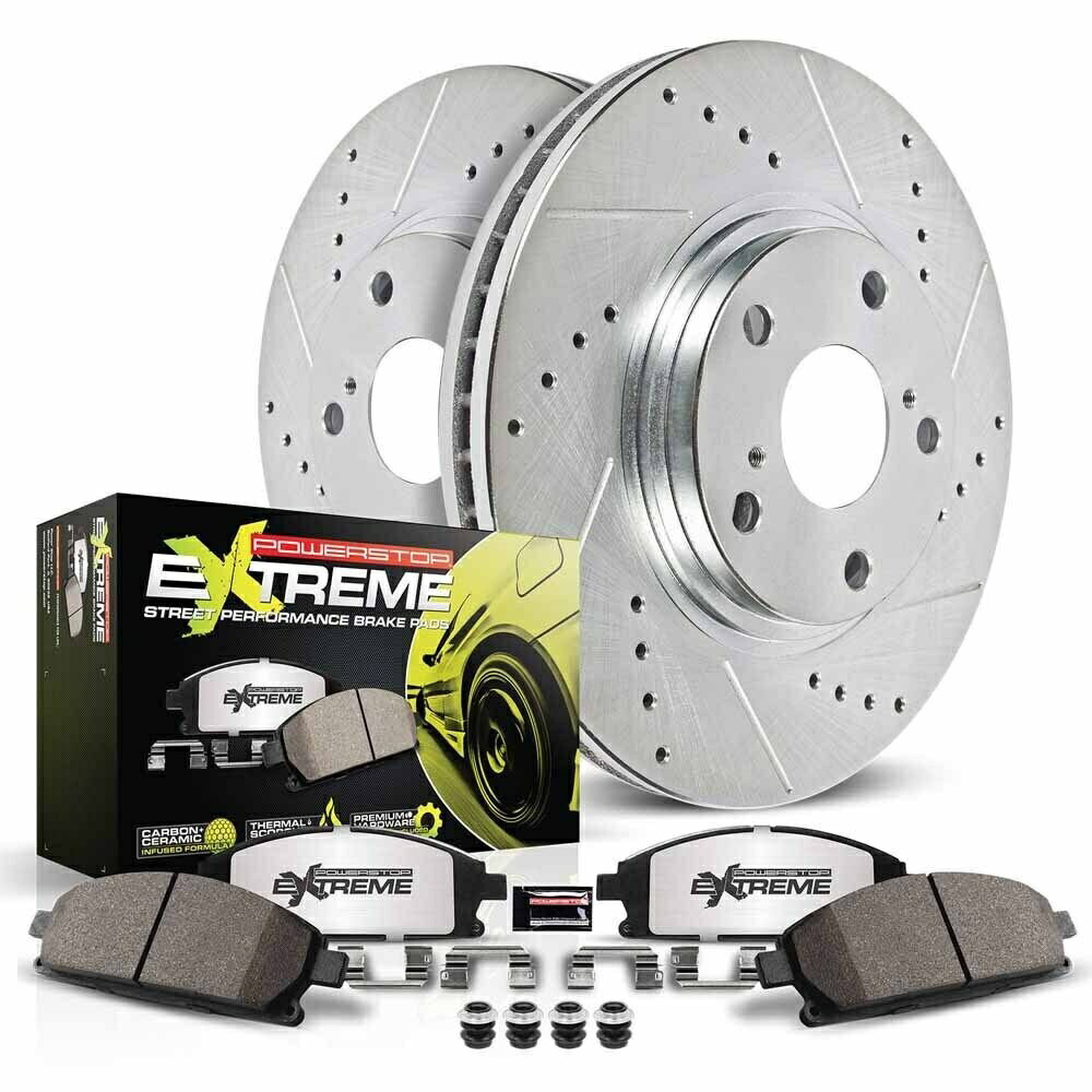brake disc rotor ジープグランドチェロキーパワーストップフロントブレーキパッドとローターキットTCP用 For Jeep Grand Cherokee PowerStop Front Brake Pads and Rotors Kit TCP
