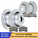 Us Custom Parts Shop USDM㤨brake disc rotor եȥꥢåȥ֥졼ߥåѥåɥǥåȥեF-150 6饰 Front Rear Slotted Rotors Brake Ceramic Pads Discs Kit for Ford F-150 6 LugsפβǤʤ196,240ߤˤʤޤ