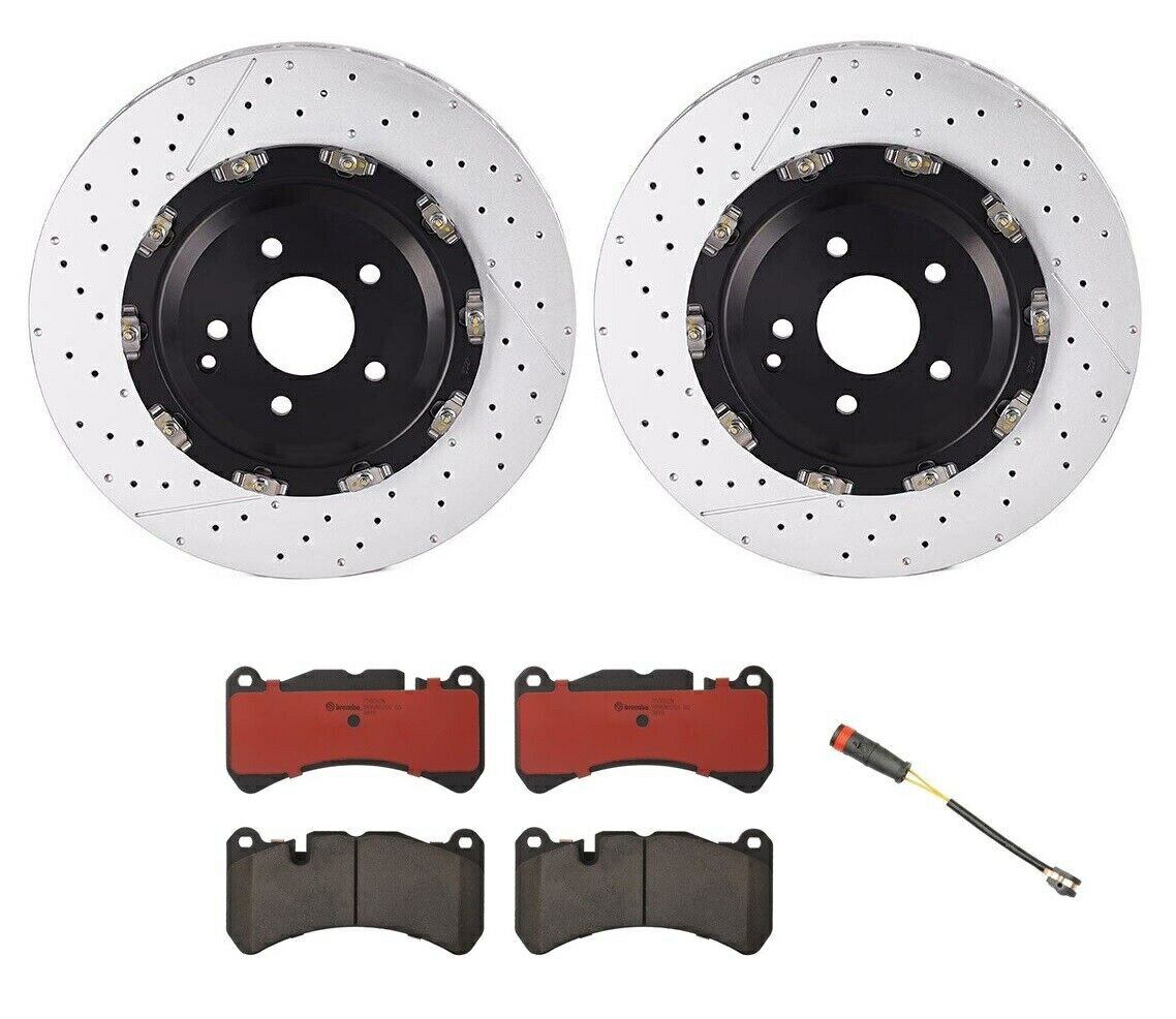 brake disc rotor BREMBOフロントブレーキキットフローティングディスクローターベンツA209 CLK63 AMG用セラミックパッド Brembo Front Brake Kit Floating Disc Rotors Ceramic Pads For Benz A209 CLK63 AMG