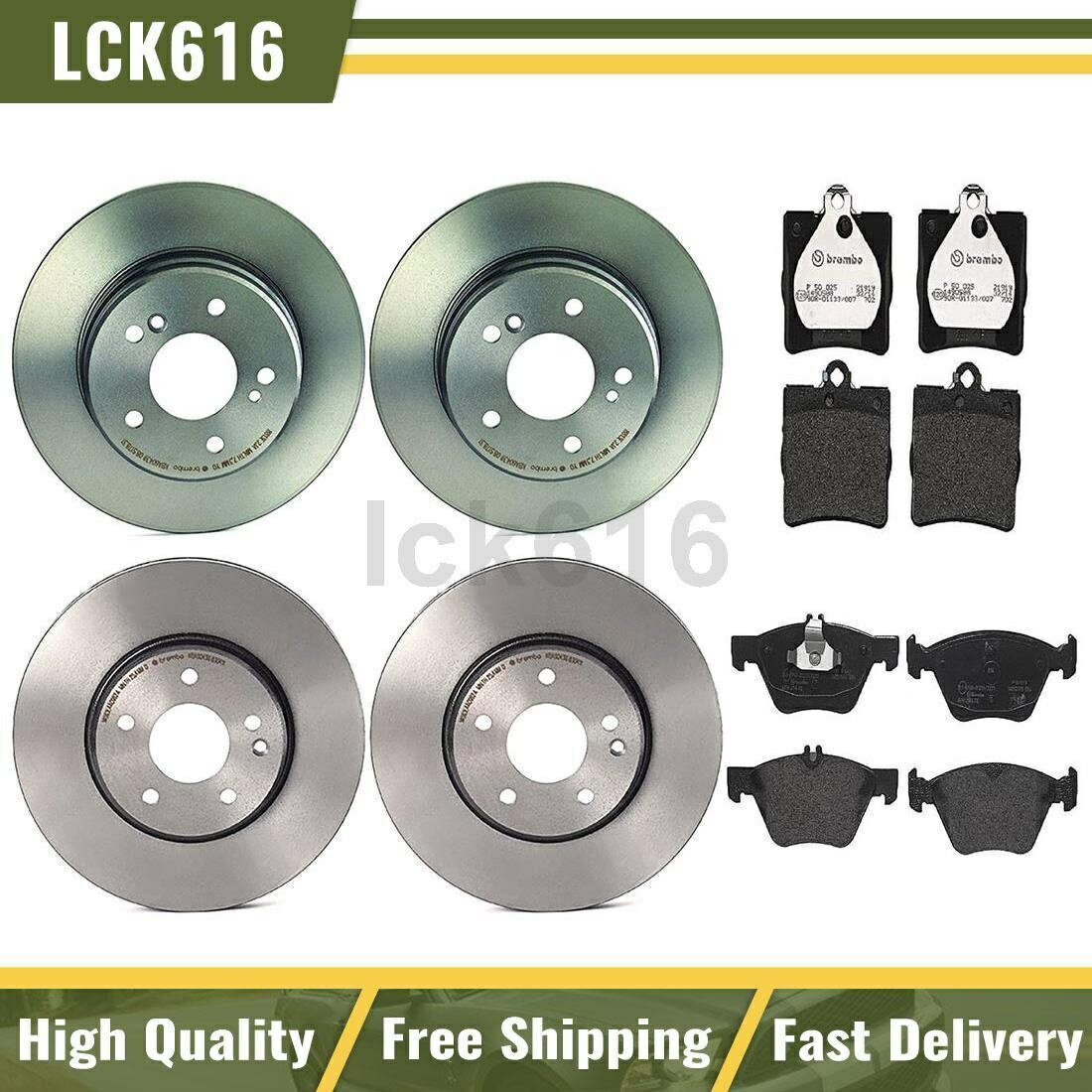 brake disc rotor 2004年から2008年のクライスラークロスファイアのブレンボブレーキパッドとローターフロントリア Brembo brake pads and rotors Front Rear For 2004-2008 Chrysler Crossfire