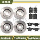 brake disc rotor 2000年から2003年のメルセデスベンツCLK320のためのブレンボブレーキパッドとローターフロントリア Brembo br...