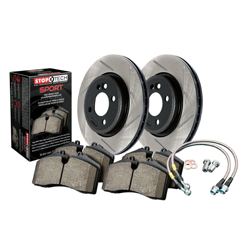 brake disc rotor Mitsubishi Eclipse 2000 Axle Pack Frontors＆PadsパッケージのStopTech StopTech For Mitsubishi Eclipse 2000 Axle Pack Front Rotors & Pads Package