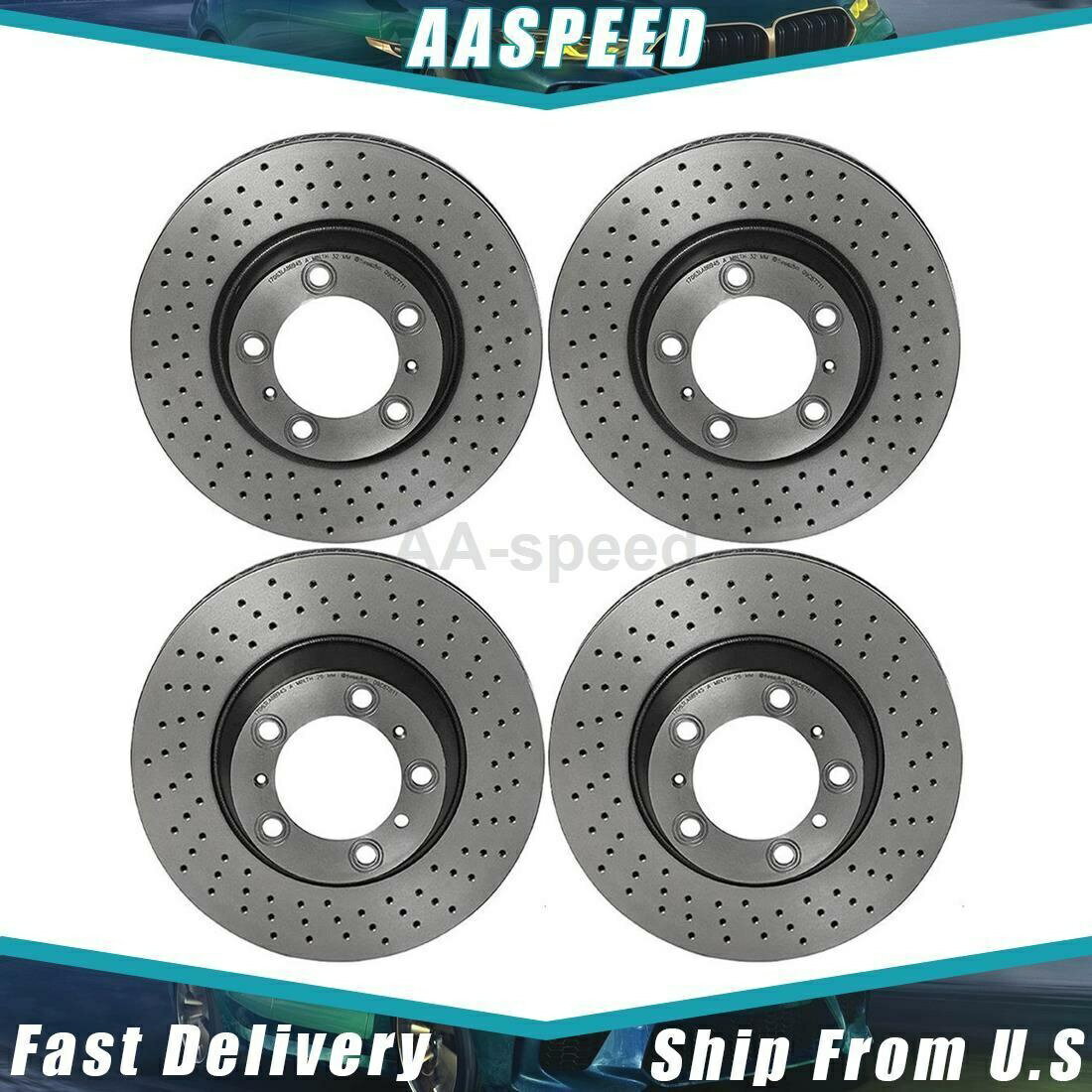 brake disc rotor 2001-2012ポルシェ4xフロントリアディスクブレーキローターブレンボ For 2001-2012 Porsche 4X Front Rear Disc Brake Rotor Brembo