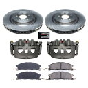 brake disc rotor KCOE6374 PowerStop 2ホイールセットブレーキディスクとキャリパーキットのフロントフォード KCOE6374 ...